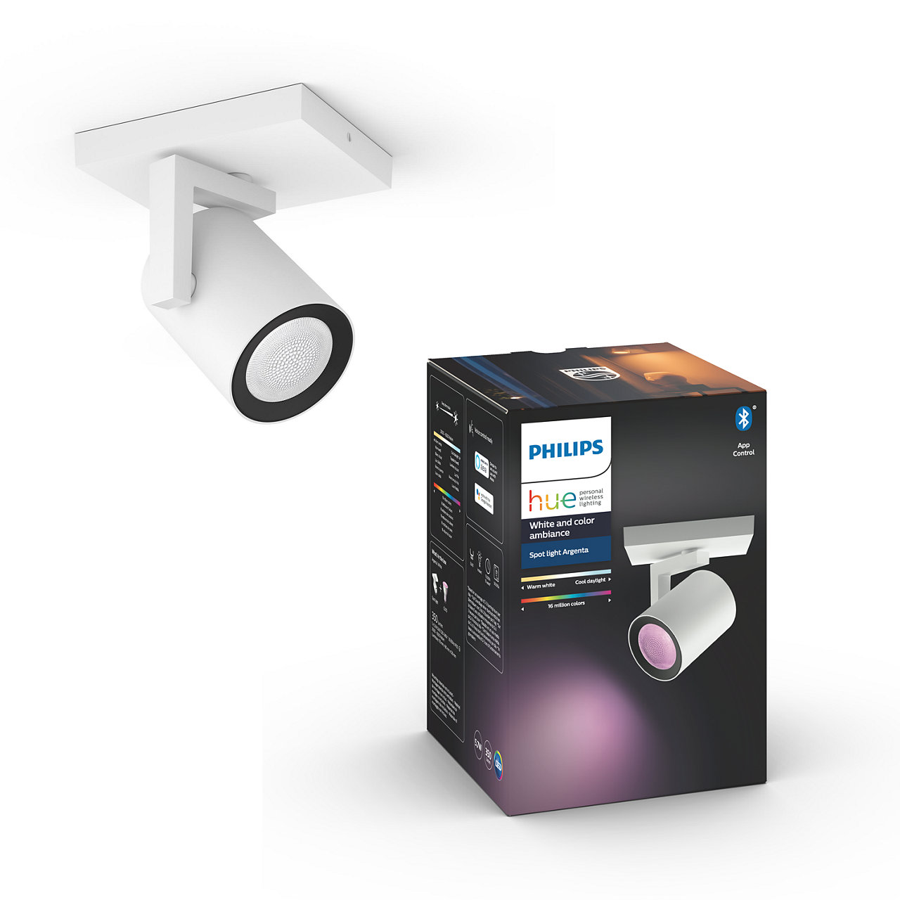 HUE Argenta Single Spot Hvítur 1 x 5,7W