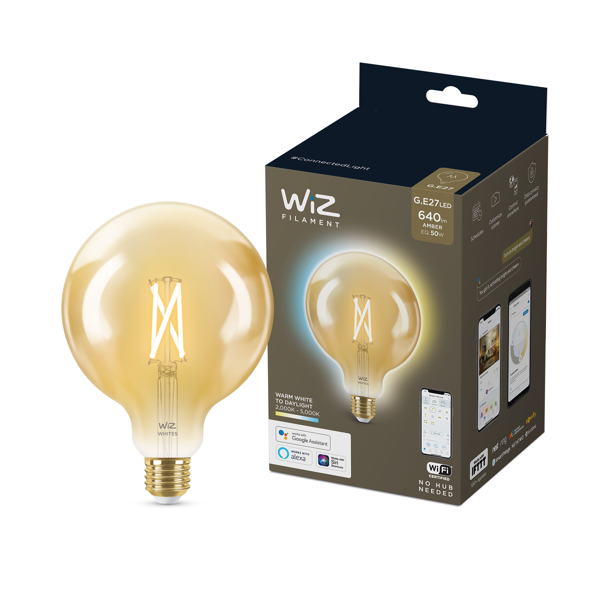 WIZ Globe G120 50w E27 amb