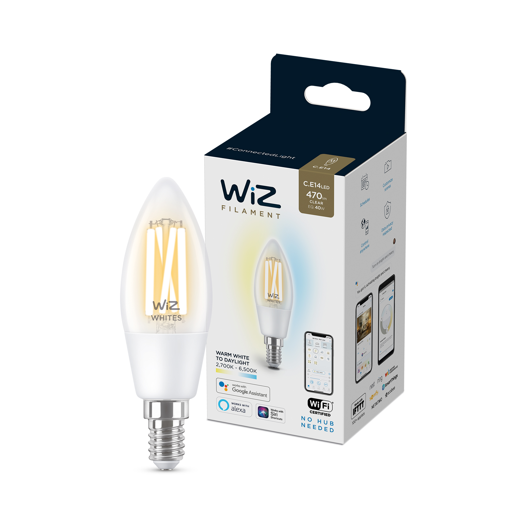 WIZ Kertapera filament 40w E14 amb