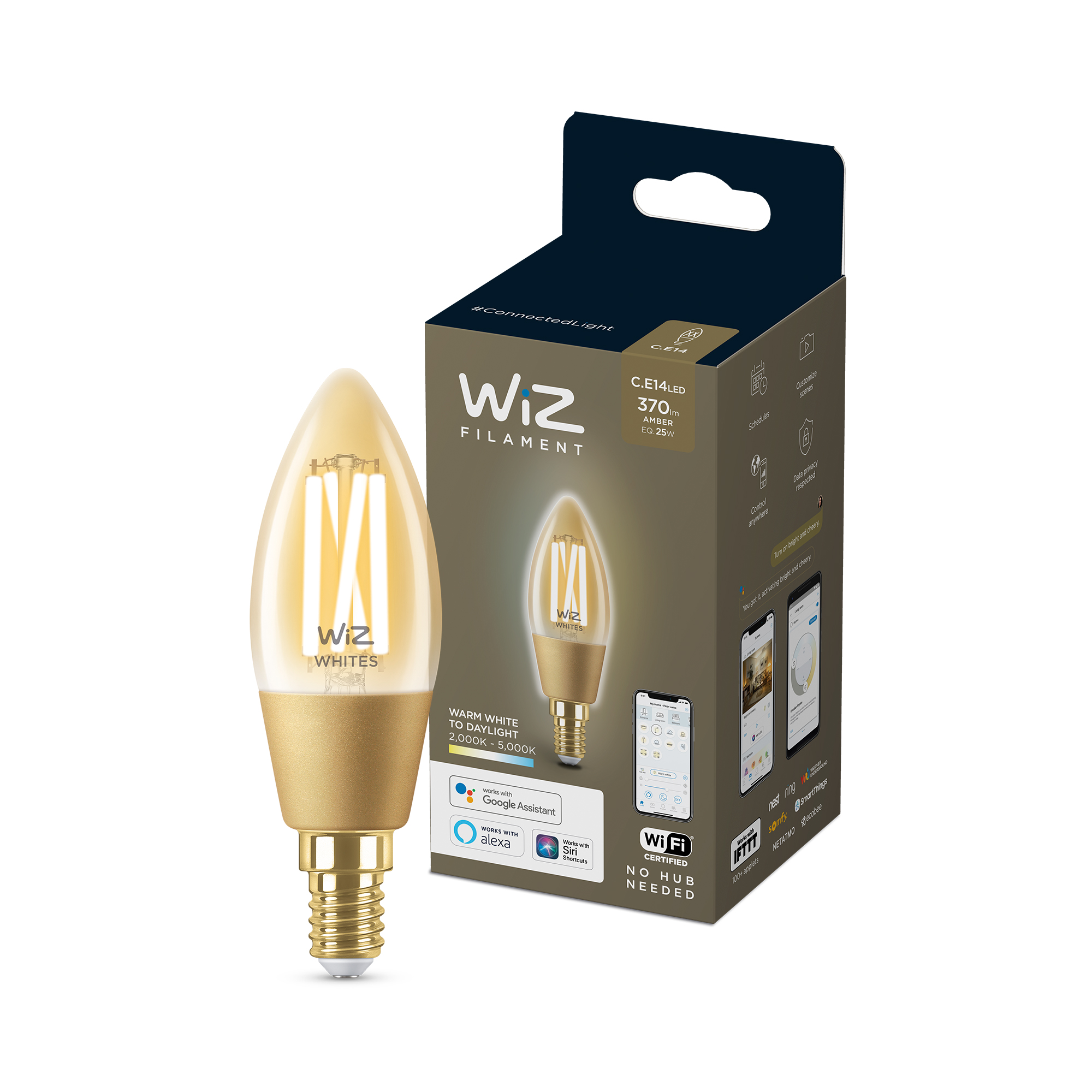 WIZ Kertapera 25w E14 gold amb