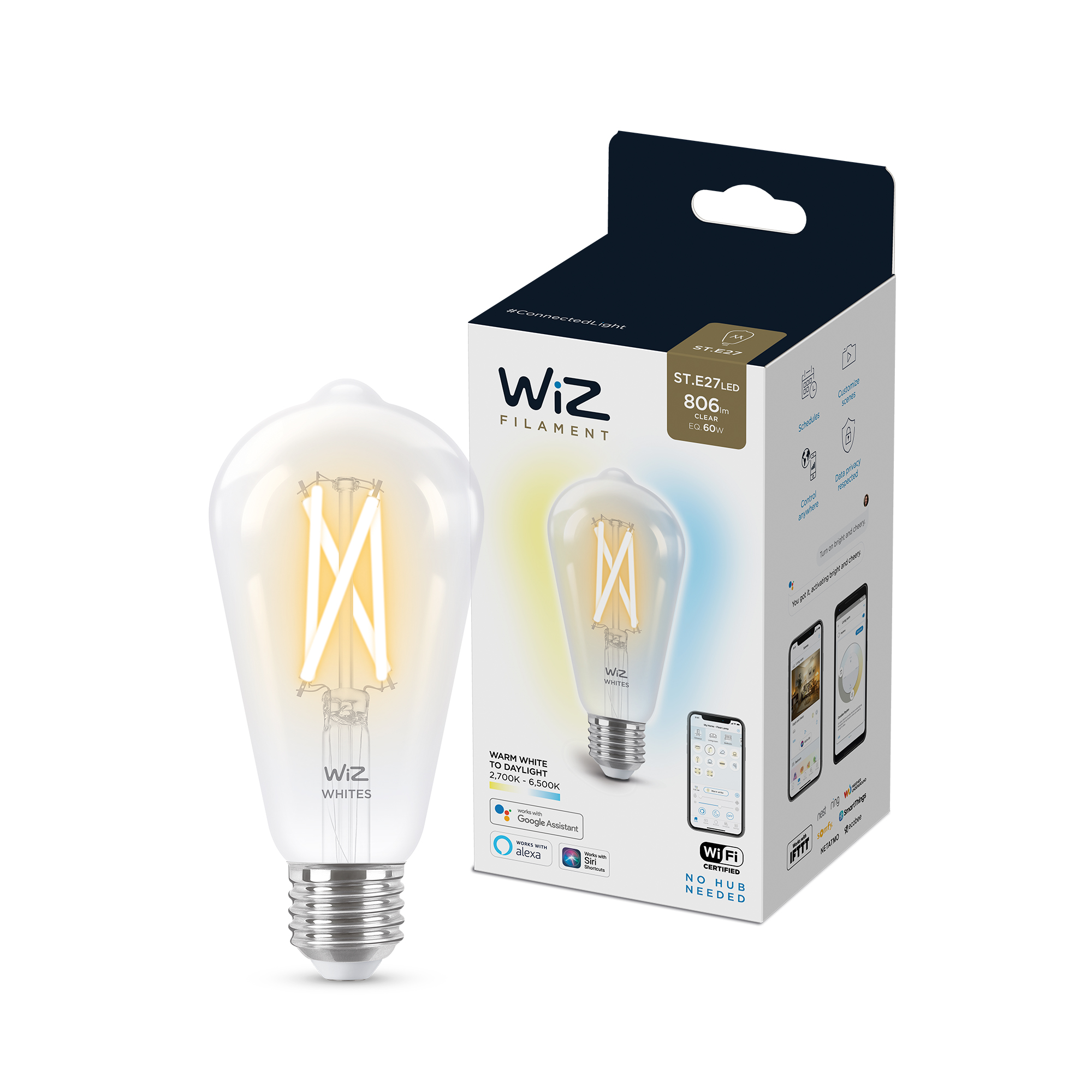 WIZ St64 filament 60w E27 amb