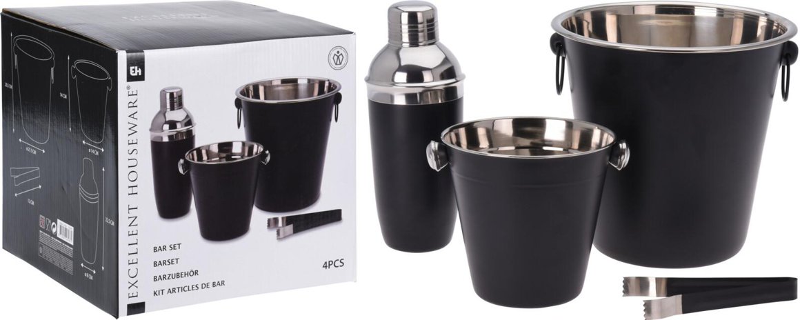 Koopman Barsett 4stk í gjafakassa matt stál/black