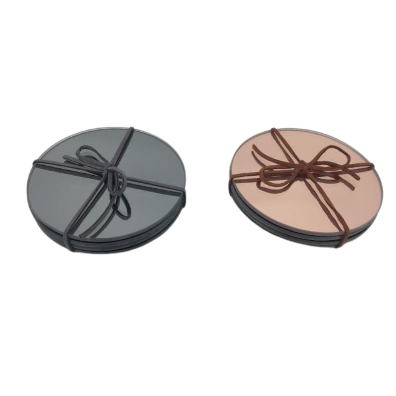 Trendcenter Glasamottur 4stk 10,5x10,5cm spegill