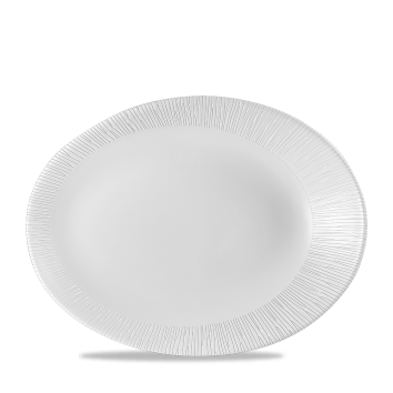Diskur 29x22,7cm oval Bamboo white