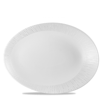 Diskur 34,6x26,3cm oval Bamboo white