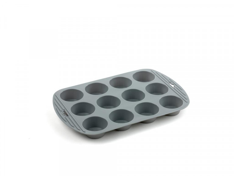 Funktion Muffinform 12 hólfa silicon grå
