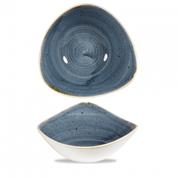 Skál triangle 23,5cm Stonecast blueberry
